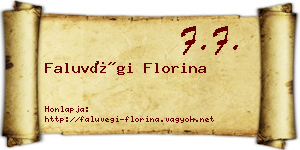 Faluvégi Florina névjegykártya